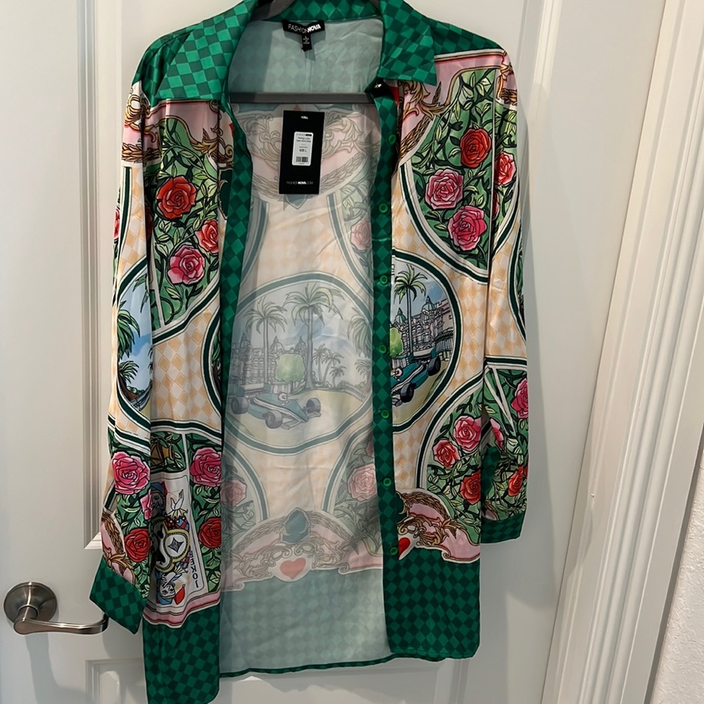Printed Shirt Dress